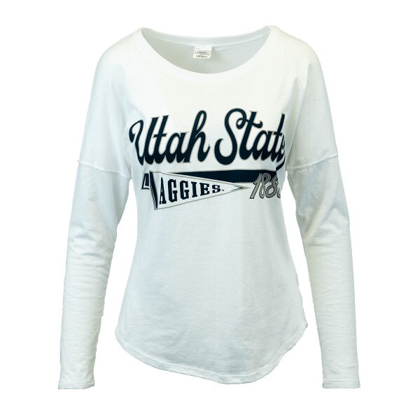 Utah State Aggies 1888 Long-Sleeve T-Shirt White